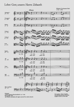 Lobet Gott, unsern Herrn Zebaoth von Wilhelm Friedemann Bach (Download) 