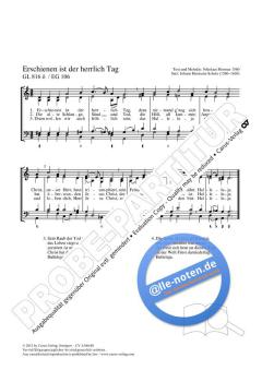 Erschienen ist der herrlich Tag dorisch von Johann Hermann Schein (Download) 