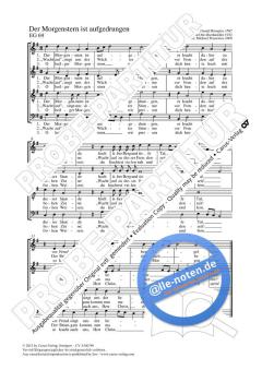 Der Morgenstern ist aufgedrungen F-Dur von Michael Praetorius (Download) 