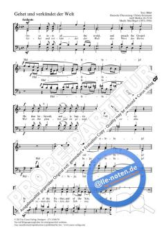 Gehet und verkündet der Welt (Max Reger) 