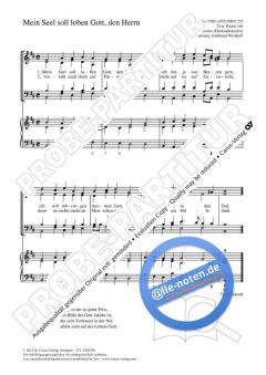 Mein Seel soll loben Gott, den Herrn h-Moll SWV 251 (op. 5, 155) von Heinrich Schütz (Download) 