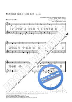 Im Frieden dein, o Herre mein F-Dur von Bernhard Blitsch (Download) 