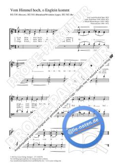 Vom Himmel hoch, o Englein kommt G-Dur von Erhard Mauersberger (Download) 