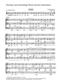 Chorsätze und 1stg Weisen von Joachim Schwarz (Download) 
