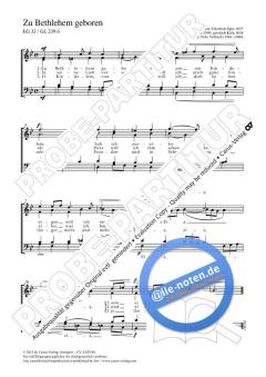 Zu Bethlehem geboren B-Dur von Fritz Volbach (Download) 