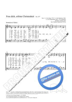 Freu dich, erlöste Christenheit B-Dur von Matthias Haarmann (Download) 