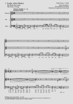 Tormis: 13 estnische lyrische Volkslieder (Download) 