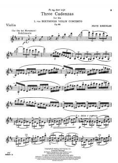 Three Cadenzas To The Violin Concerto von Ludwig van Beethoven im Alle Noten Shop kaufen