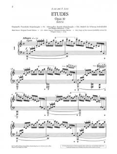 Sämtliche Etüden op. 10 + 25 von Frédéric Chopin 