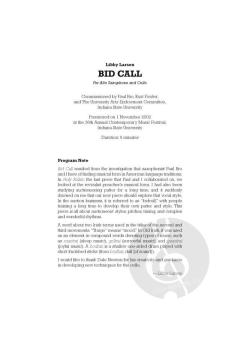 Bid Call von Libby Larsen (Download) 