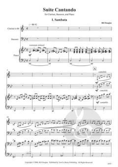 Suite Cantando for Clarinet, Bassoon, and Piano von Bill Douglas 