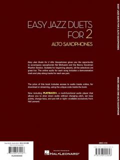 Easy Jazz Duets for Two Alto Saxophones and Rhythm Section 