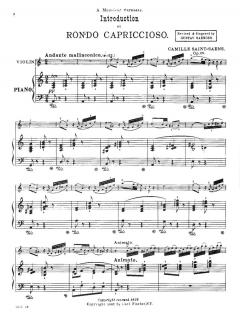 Introduction & Rondo capriccioso op. 28 von Camille Saint-Saëns für Violine und Orchester im Alle Noten Shop kaufen