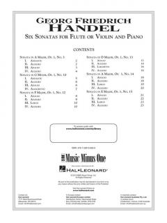 Six Sonatas for Flute and Piano von Georg Friedrich Händel 