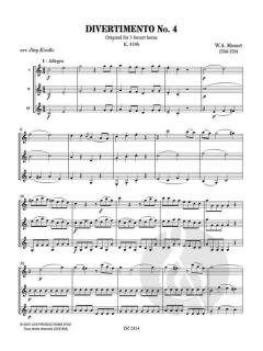 Divertimento No. 4 von Wolfgang Amadeus Mozart 