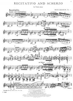 Recitativo And Scherzo, Op. 6 von Fritz Kreisler 
