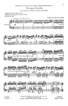 To Saint Cecilia (Norman Dello Joio) 
