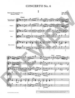 Concerto Nr. 6 D-Dur von John Baston 