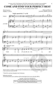 Come And Find Your Perfect Rest von Lloyd Larson (Download) 
