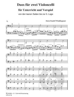 Duos für 2 Violoncelli von Horst Rudolf Windhagauer 