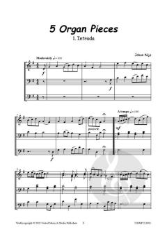 5 Organ Pieces von Johan Nijs 