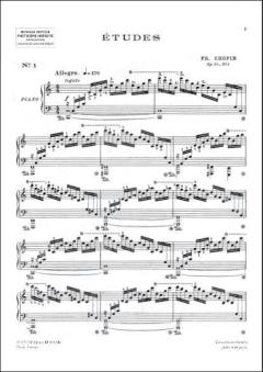 Etudes Piano von Frédéric Chopin 