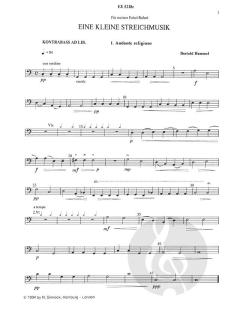 Eine kleine Streichmusik op. 95b von Bertold Hummel für Streichquartett (Kontrabass ad lib.) oder Streichorchester im Alle Noten Shop kaufen