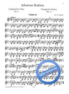 Ungarische Tänze Nr. 5 und 6 von Johannes Brahms 