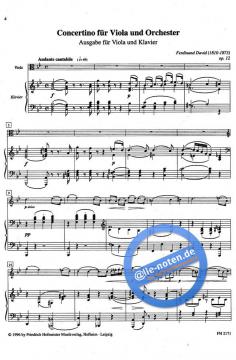 Concertino für Viola und Orchester, op. 12 von Ferdinand David im Alle Noten Shop kaufen