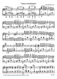 Valses romantiques op. 4 von Clara Schumann 