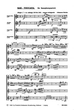 Sax-Toccata von Johannes Reiche 
