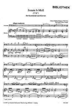 Sonate h-Moll (T36) von Johann Matthias Sperger 