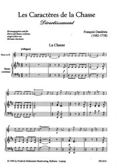 Les Caractères de la Chasse von Jean Francois Dandrieu für Horn und Basso Continuo