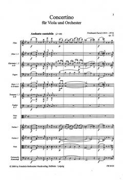 Concertino für Viola op. 12 von Ferdinand David 