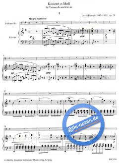 Konzert e-Moll, op. 24 von David Popper 