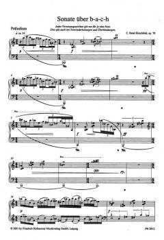 Sonate über b-a-c-h von Caspar René Hirschfeld 