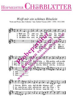 Weiss mir ein schönes Röselein 