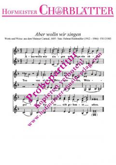 Aber wolln wir singen 