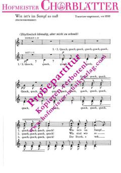 Froschkonzert (Wie ist's im Sumpf so nass; vor 1895) 