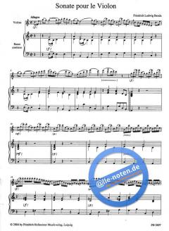 Sonate pour le Violon von Friedrich Ludwig Benda 