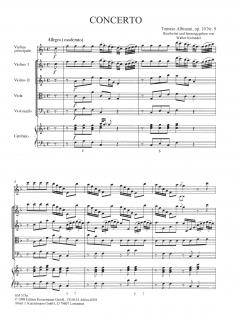 Concerto à cinque F-Dur op. 10/9 von Tomaso Giovanni Albinoni für Violine und Streichorchester im Alle Noten Shop kaufen