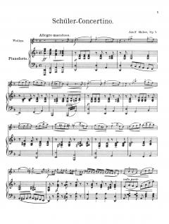 Schüler-Concertino d-moll op. 5, 1.-3. Lage von Adolf Huber 