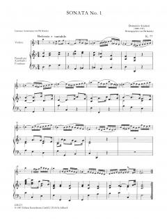 5 Sonaten von Domenico Scarlatti für Violine mit Continuo (Klavier) (Vc. ad lib.) im Alle Noten Shop kaufen