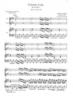 Konzert A-dur op. 62/1 von Antonio Vivaldi für 2 Violinen im Alle Noten Shop kaufen