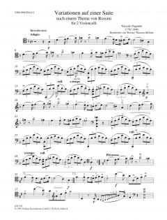 Variationen auf einer Saite für 2 Violoncelli von Niccolò Paganini im Alle Noten Shop kaufen