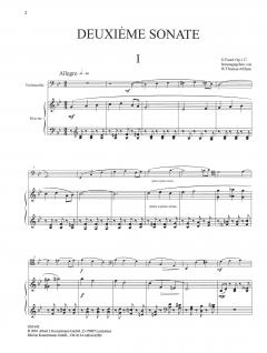 Deuxieme Sonate von Gabriel Fauré für Violoncello und Klavier im Alle Noten Shop kaufen