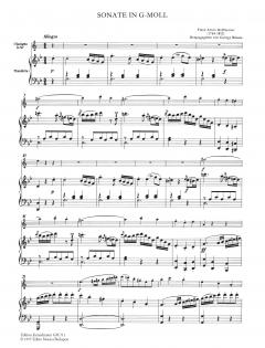 Sonate g-moll für Klarinette und Klavier von Franz Anton Hoffmeister 