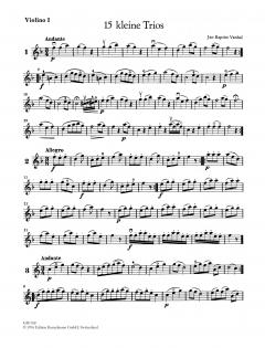 15 kleine Trios von Johann Baptist Vanhal für 2 Violinen und Violoncello im Alle Noten Shop kaufen