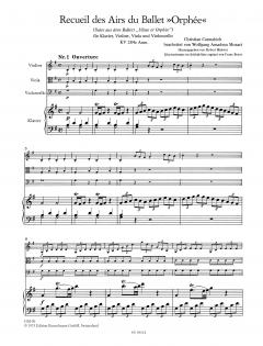 Cannabich/Mozart: Recueil des Airs du Ballet Orphée 