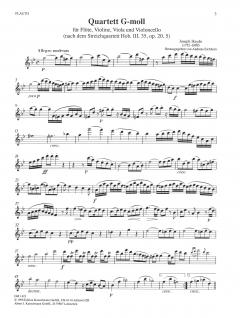 Quartett g-moll nach dem Streichquartett op. 20/5 Hob. III.35 (Joseph Haydn) 